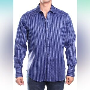 Robert Graham Men's Renwick Long-Sleeve Woven Shirt Classic Fit Size: 3XL